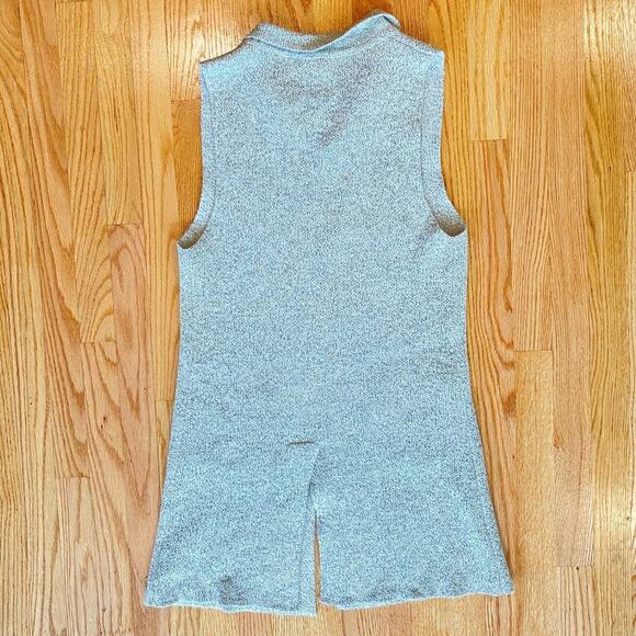 Monteau Small Duster Maxi Boho Cárdigan Vest Gray Western Classic Sweater Vest - Picture 5 of 8